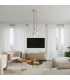 Halo Slim Pendant Ceiling Light Taupe 1x G9-12