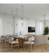 Halo Slim Pendant Ceiling Light Taupe 1x G9-13