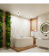 Halo Bathroom Wall Lamp Burgundy 1x G9IP44-12