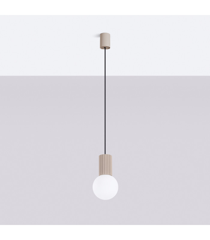 Halo Slim Pendant Ceiling Light Taupe 1x G9-2
