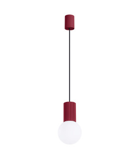 Halo Slim Pendant Ceiling Light Burgundy 1x G9-1