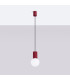 Halo Slim Pendant Ceiling Light Burgundy 1x G9-2
