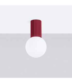 Halo Bathroom Ceiling Light Burgundy 1x G9IP44-2