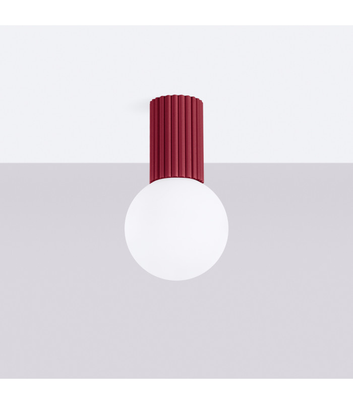 Halo Bathroom Ceiling Light Burgundy 1x G9IP44-2