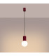 Halo Slim Pendant Ceiling Light Burgundy 1x G9-3