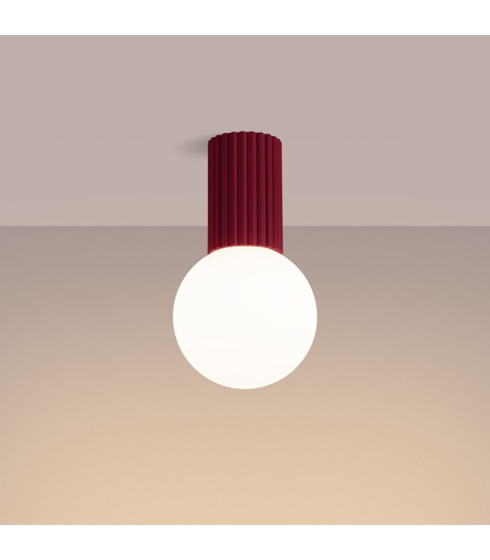 Halo Bathroom Ceiling Light Burgundy 1x G9IP44-3