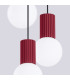 Halo Cluster Pendant Ceiling Light Burgundy 3x G9-5