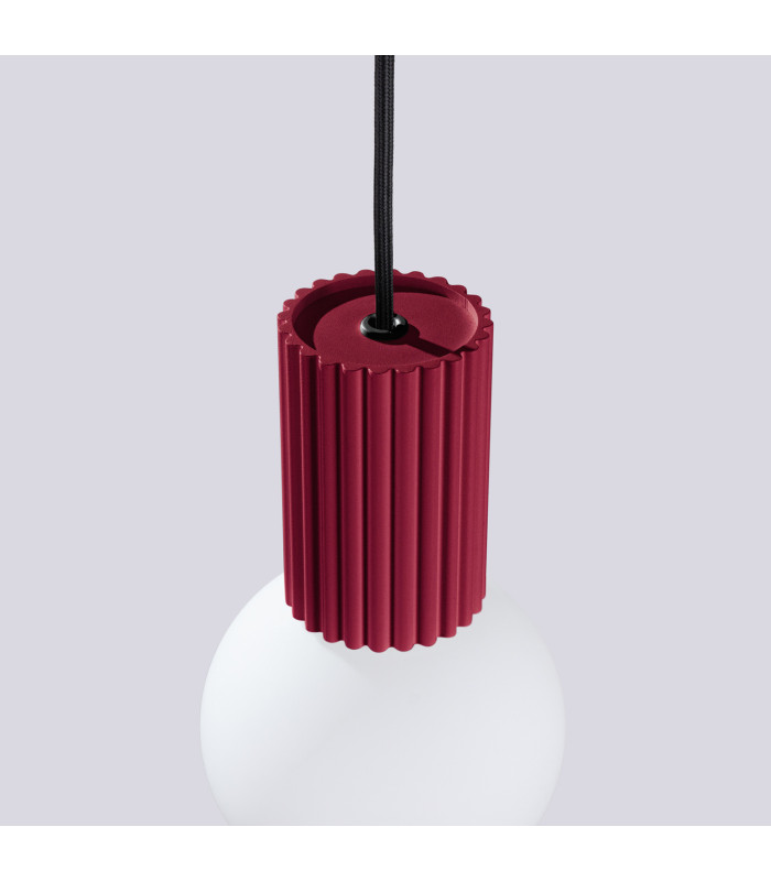 Halo Slim Pendant Ceiling Light Burgundy 1x G9-7