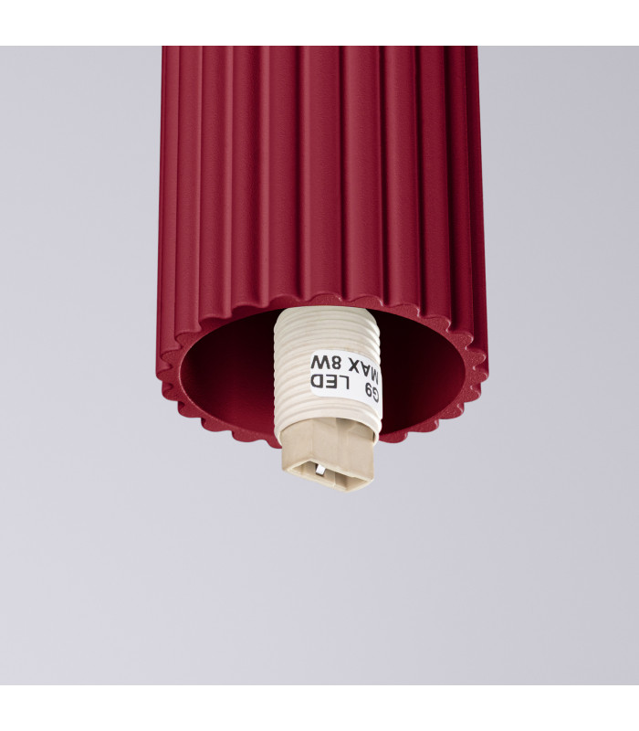 Halo Bathroom Ceiling Light Burgundy 1x G9IP44-6