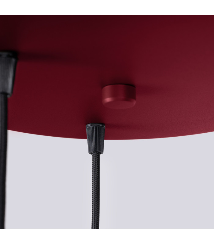 Halo Cluster Pendant Ceiling Light Burgundy 3x G9-7