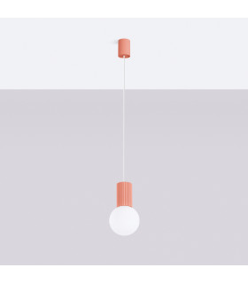 Halo Slim Pendant Ceiling Light Peach 1x G9-2