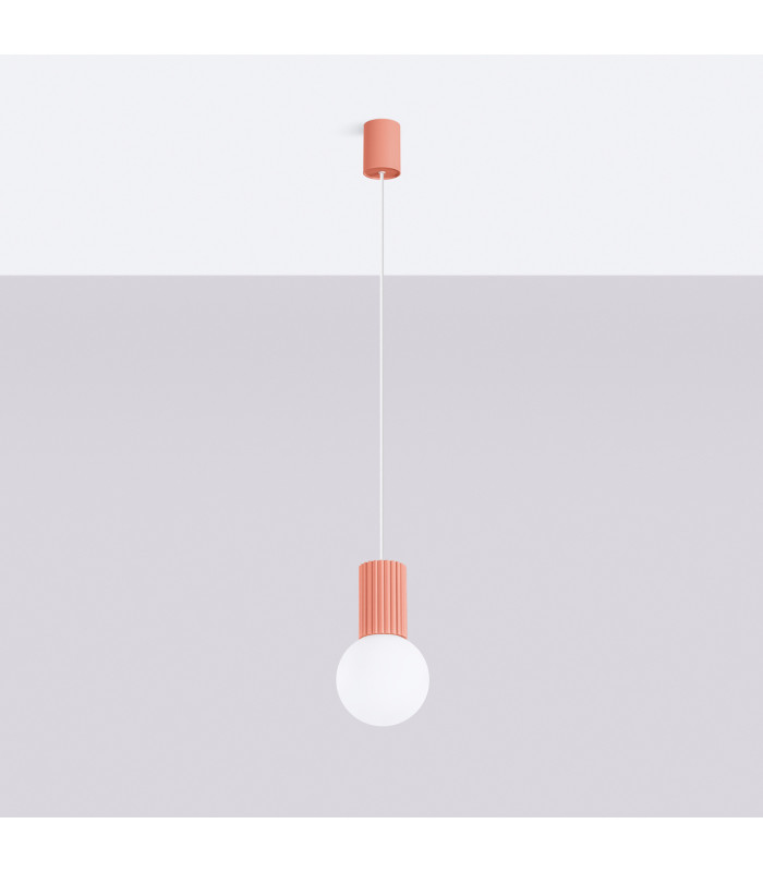 Halo Slim Pendant Ceiling Light Peach 1x G9-2