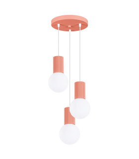 Halo Cluster Pendant Ceiling Light Peach 3x G9-1