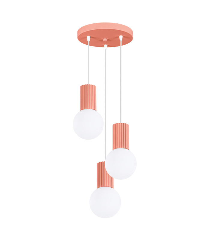 Halo Cluster Pendant Ceiling Light Peach 3x G9-1