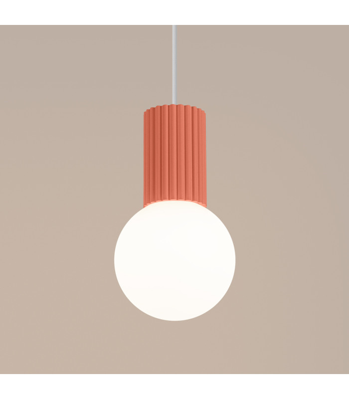Halo Slim Pendant Ceiling Light Peach 1x G9-4