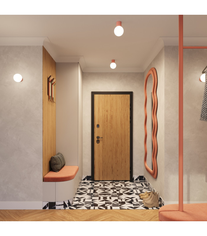 Halo Bathroom Ceiling Light Peach 1x G9IP44-14