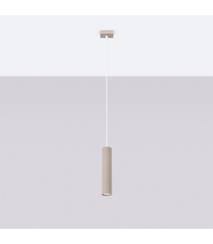Karbon Slim Pendant Ceiling Light Taupe 1x GU10-2