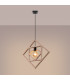 Caro Pendant Ceiling Light Natural Wood Black 1x E27-3