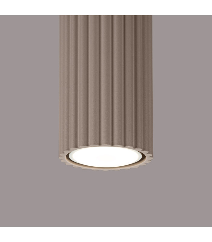 Karbon 10cm Surface Mounted Downlight Taupe 1x GU10-4