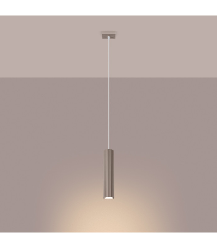 Karbon Slim Pendant Ceiling Light Taupe 1x GU10-3