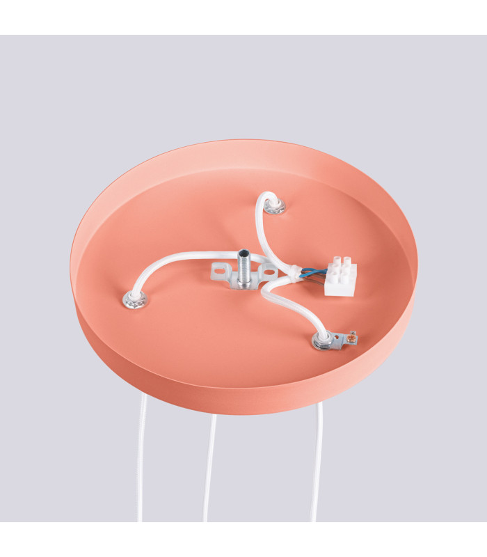 Halo Cluster Pendant Ceiling Light Peach 3x G9-8