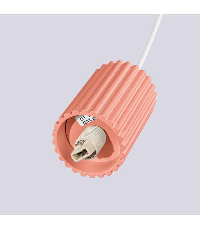 Halo Cluster Pendant Ceiling Light Peach 3x G9-9