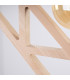 Caro Pendant Ceiling Light Natural Wood Black 1x E27-6