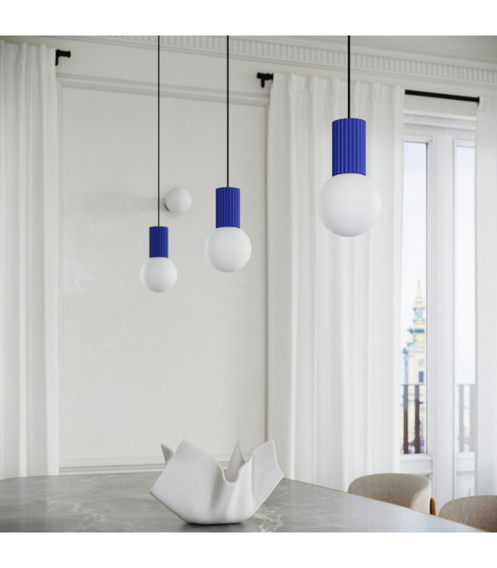 Halo Cluster Pendant Ceiling Light Ultramarine 3x G9-14