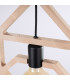 Caro Pendant Ceiling Light Natural Wood Black 1x E27-7