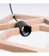 Caro Pendant Ceiling Light Natural Wood Black 1x E27-8