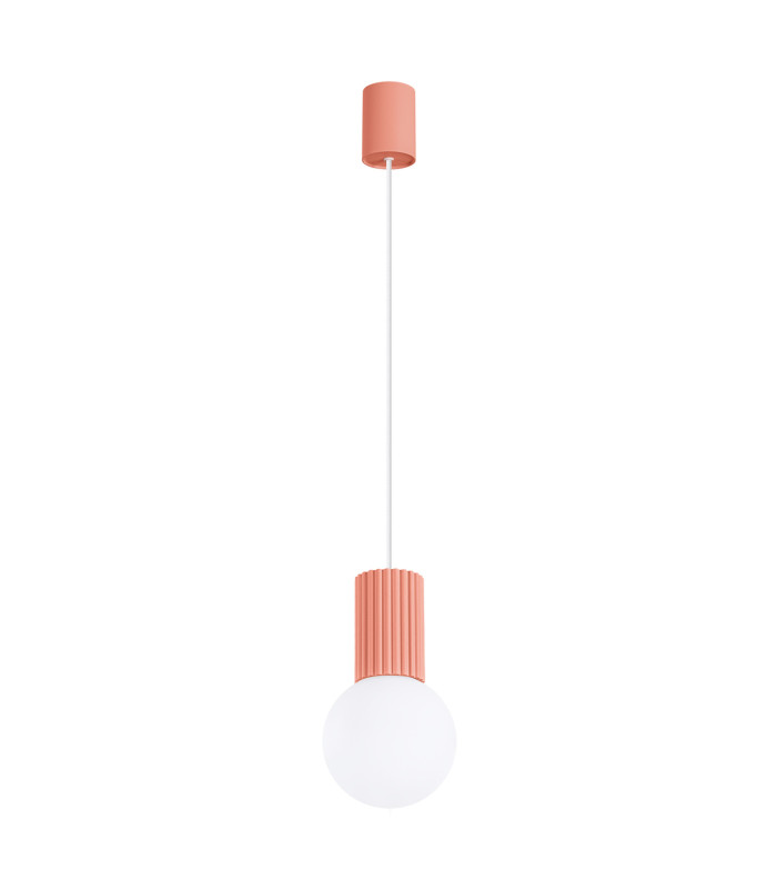 Halo Slim Pendant Ceiling Light Peach 1x G9-1