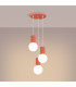 Halo Cluster Pendant Ceiling Light Peach 3x G9-3