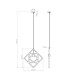 Caro Pendant Ceiling Light Natural Wood Black 1x E27-10