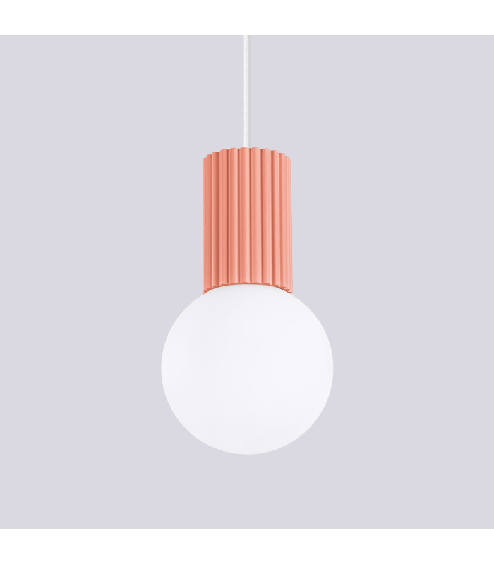 Halo Slim Pendant Ceiling Light Peach 1x G9-5