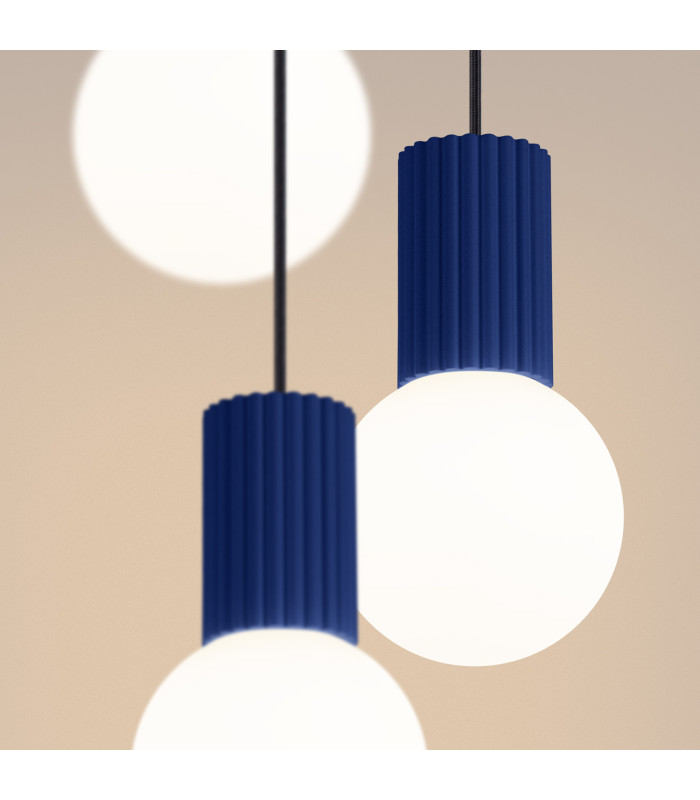 Halo Cluster Pendant Ceiling Light Ultramarine 3x G9-4