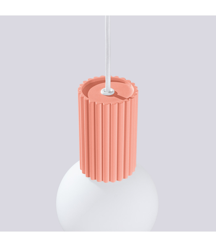 Halo Slim Pendant Ceiling Light Peach 1x G9-7