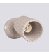 Karbon Round Base Single Spotlight with Switch Taupe 1x GU10-5