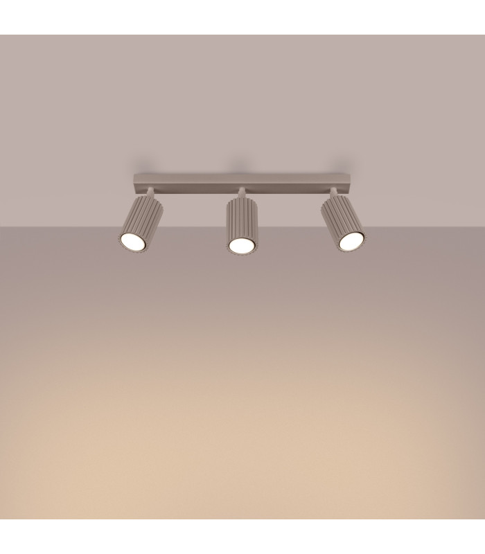 Karbon Ceiling Spotlight Bar Taupe 3x GU10-3