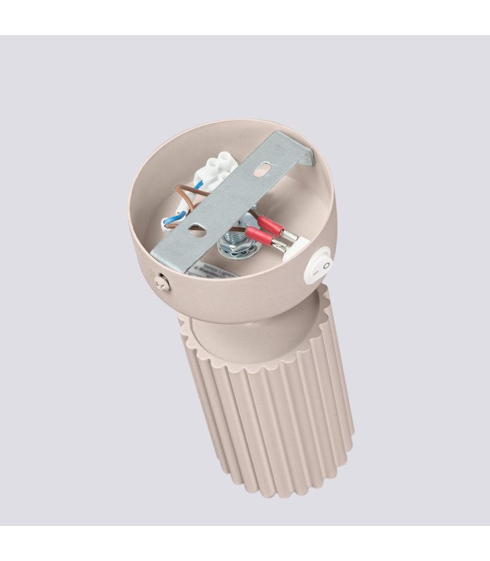 Karbon Round Base Single Spotlight with Switch Taupe 1x GU10-6