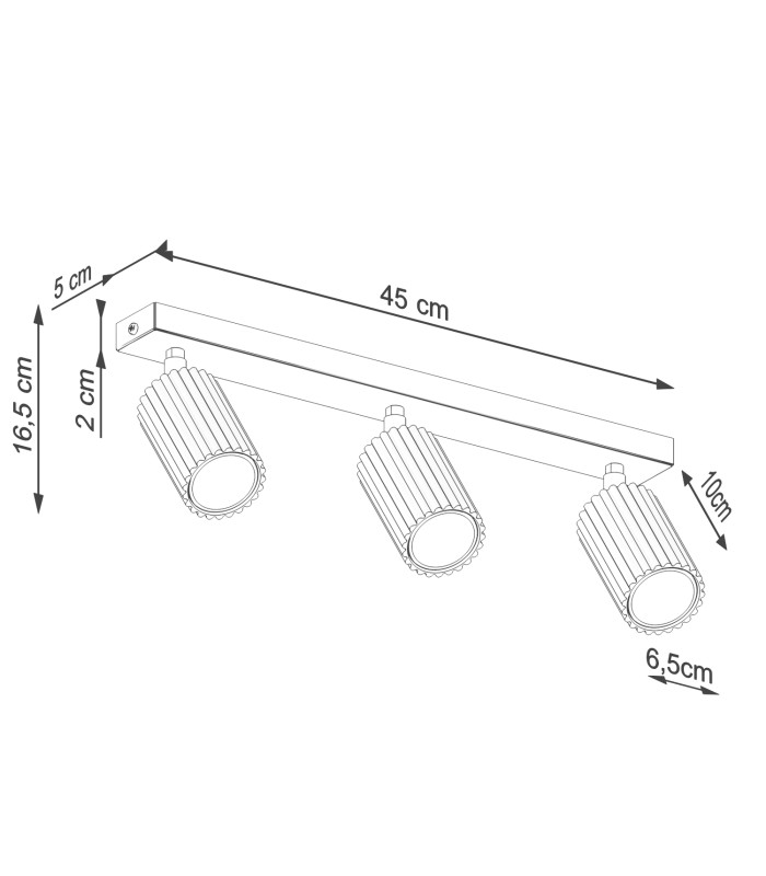 Karbon Ceiling Spotlight Bar Taupe 3x GU10-9