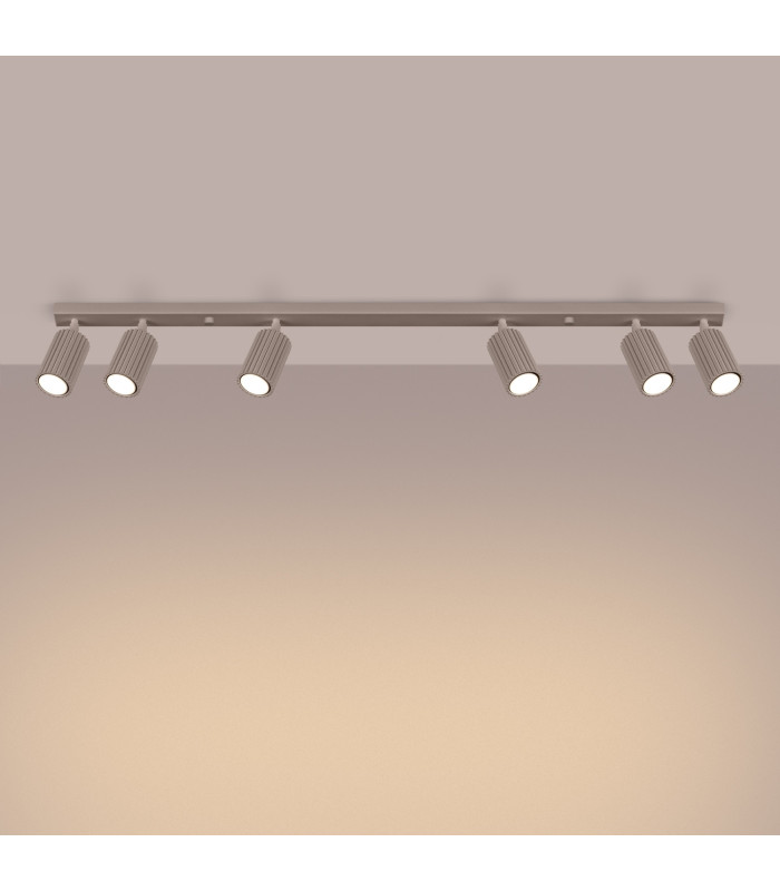 Karbon Ceiling Spotlight Bar Taupe 6x GU10-3