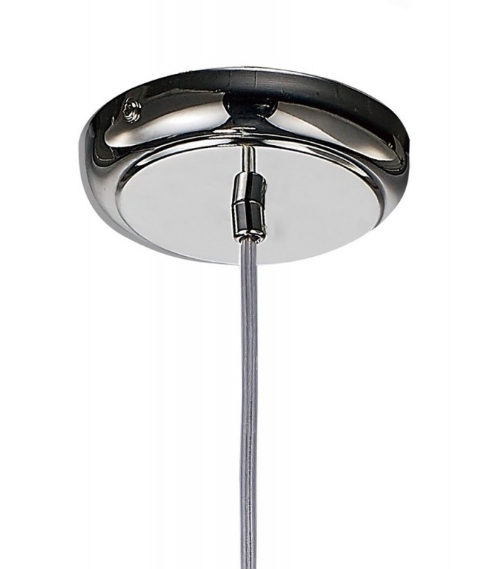 Small Ceiling Pendant 1 Light Polished Chrome, Clear Glass - 4