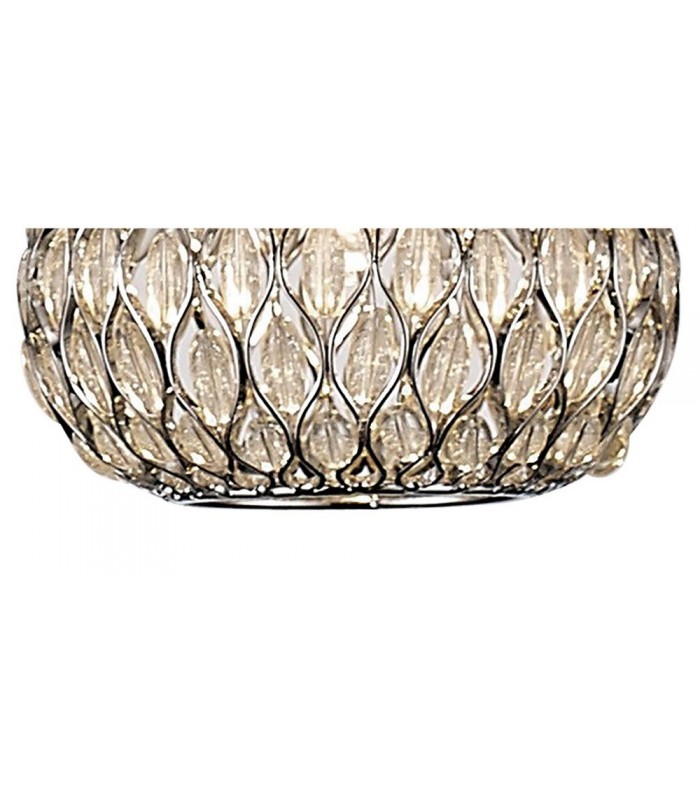 Small Ceiling Pendant 1 Light Polished Chrome, Clear Glass - 7