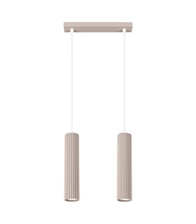 Karbon Bar Pendant Ceiling Light Taupe 2x GU10-1