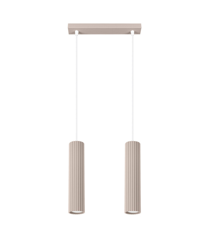 Karbon Bar Pendant Ceiling Light Taupe 2x GU10-1