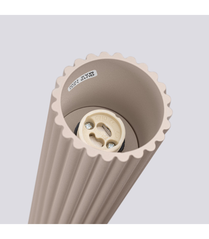 Karbon 40cm Surface Mounted Downlight Taupe 1x GU10-6