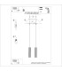Karbon Bar Pendant Ceiling Light Taupe 2x GU10-11