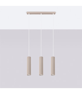 Karbon Bar Pendant Ceiling Light Taupe 3x GU10-2