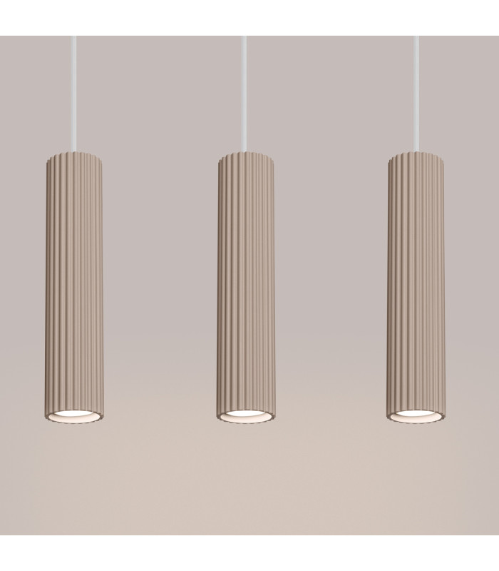 Karbon Bar Pendant Ceiling Light Taupe 3x GU10-4