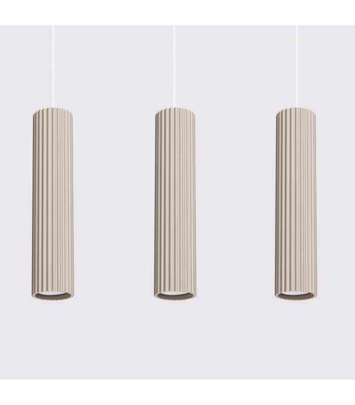 Karbon Bar Pendant Ceiling Light Taupe 3x GU10-5
